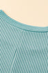 Ribbed Knit Ruffle Sleeve Relaxed Shift Dress