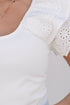 Ribbed Knit Ruffle Sleeve Slim Fit Top