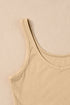 Ribbed Knit Scoop Neck Fitted Cropped Tank Top