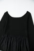 Ribbed Knit Scoop Neck Long Sleeve Peplum Top