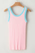 Ribbed Knit Scoop Neck Sleeveless Tank Top