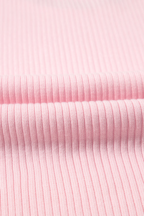 Ribbed Knit Scoop Neck Sleeveless Tank Top