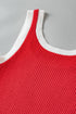 Ribbed Knit Scoop Neck Sleeveless Tank Top