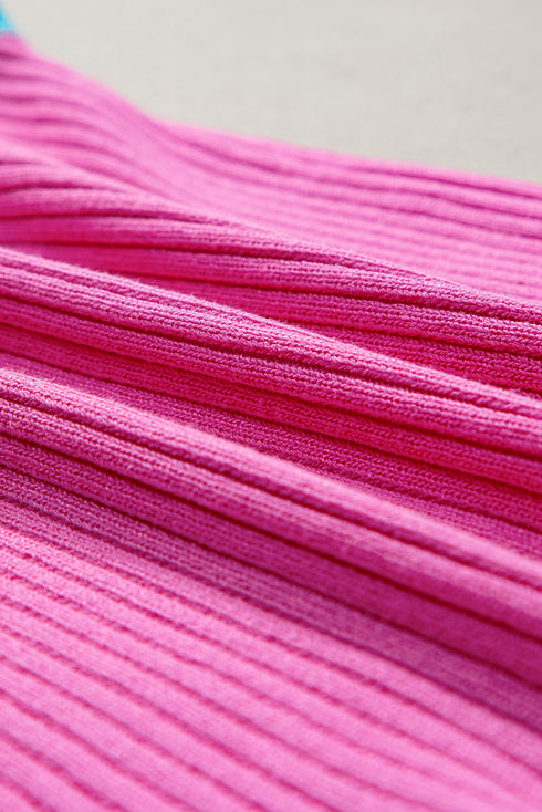 Ribbed Knit Scoop Neck Sleeveless Tank Top