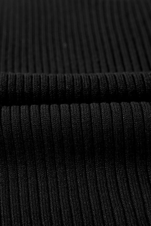 Ribbed Knit Scoop Neck Sleeveless Tank Top