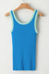 Ribbed Knit Scoop Neck Sleeveless Tank Top