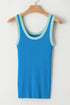 Ribbed Knit Scoop Neck Sleeveless Tank Top