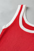 Ribbed Knit Scoop Neck Sleeveless Tank Top