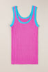 Ribbed Knit Scoop Neck Sleeveless Tank Top