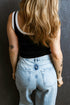 Ribbed Knit Scoop Neck Sleeveless Tank Top