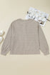 Ribbed Knit Solid Henley Kangaroo Pocket Long Sleeve Top