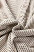 Ribbed Knit Solid Henley Kangaroo Pocket Long Sleeve Top