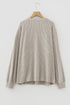 Ribbed Knit Solid Henley Kangaroo Pocket Long Sleeve Top