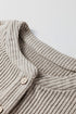 Ribbed Knit Solid Henley Kangaroo Pocket Long Sleeve Top