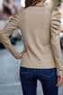 Ribbed Knit Square Neck Puff Long Sleeve Top