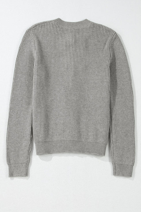 Ribbed Knit Tie Front Bow Detail Cardigan