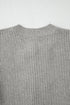 Ribbed Knit Tie Front Bow Detail Cardigan