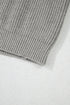 Ribbed Knit Tie Front Bow Detail Cardigan