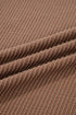 Ribbed Knit Twist Front Exposed Seam Long Sleeve Top