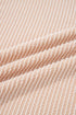 Ribbed Knit Twist Front Exposed Seam Long Sleeve Top