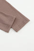 Ribbed Knit V Neck Long Sleeve Patch Pocket Top