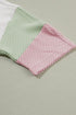 Ribbed Knit V Neck Quarter Sleeve Paneled Top