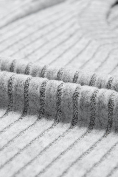 Ribbed Knit Wide Leg Slouchy Two Piece Loungewear