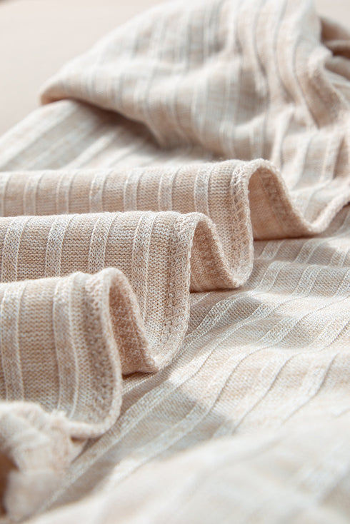 Ribbed Knit Wide Leg Slouchy Two Piece Loungewear