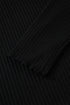 Ribbed Lace Neckline Button Accent Lettuce Edge Top