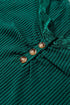 Ribbed Lace Neckline Button Accent Lettuce Edge Top