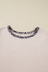 Ribbed Leopard Trim Round Neck Long Sleeve Top