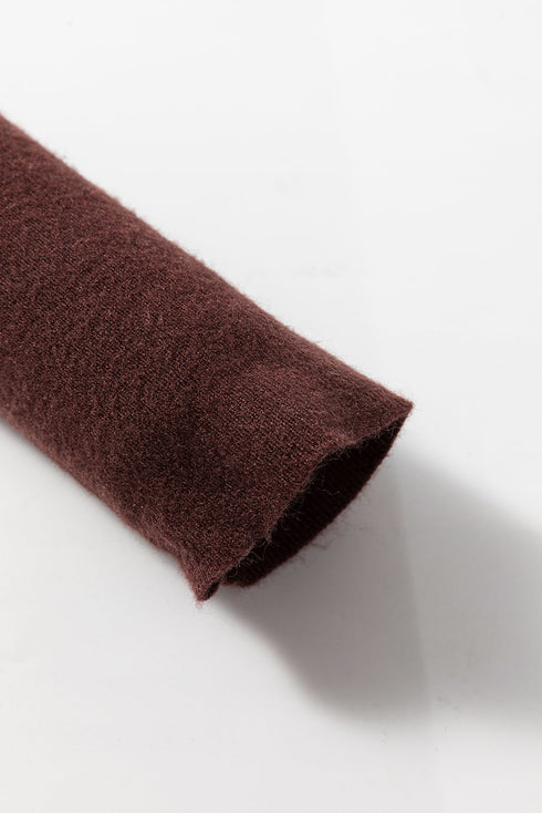 Ribbed Mock Neck Long Sleeve Sweater Dress