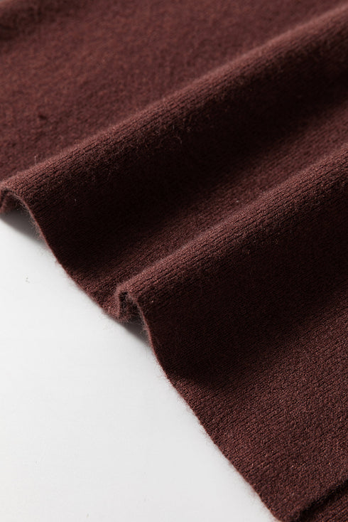 Ribbed Mock Neck Long Sleeve Sweater Dress