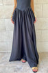 Ribbed Patchwork Drop Waist Spaghetti Strap Maxi Dress