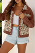 Ribbed Retro Floral Patchwork Corduroy Shirt Jacket