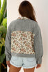 Ribbed Retro Floral Patchwork Corduroy Shirt Jacket