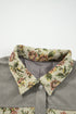 Ribbed Retro Floral Patchwork Corduroy Shirt Jacket