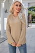 Ribbed Round Neck Knit Long Sleeve Top