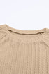 Ribbed Round Neck Knit Long Sleeve Top