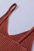 Ribbed Spaghetti Strap Cropped Knitted Tank Top