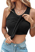 Ribbed Stretch Slim Fit Padded Tank Top