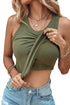 Ribbed Stretch Slim Fit Padded Tank Top