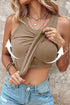 Ribbed Stretch Slim Fit Padded Tank Top