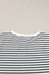Ribbed Stripe Casual Tee And Matching Shorts Set