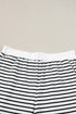 Ribbed Stripe Casual Tee And Matching Shorts Set