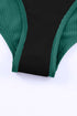 Ribbed Texture Adjustable Side Tie One Piece Swimsuit