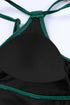 Ribbed Texture Adjustable Side Tie One Piece Swimsuit