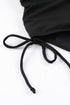 Ribbed Texture Adjustable Side Tie One Piece Swimsuit