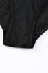 Ribbed Texture Adjustable Side Tie One Piece Swimsuit