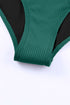 Ribbed Texture Adjustable Side Tie One Piece Swimsuit